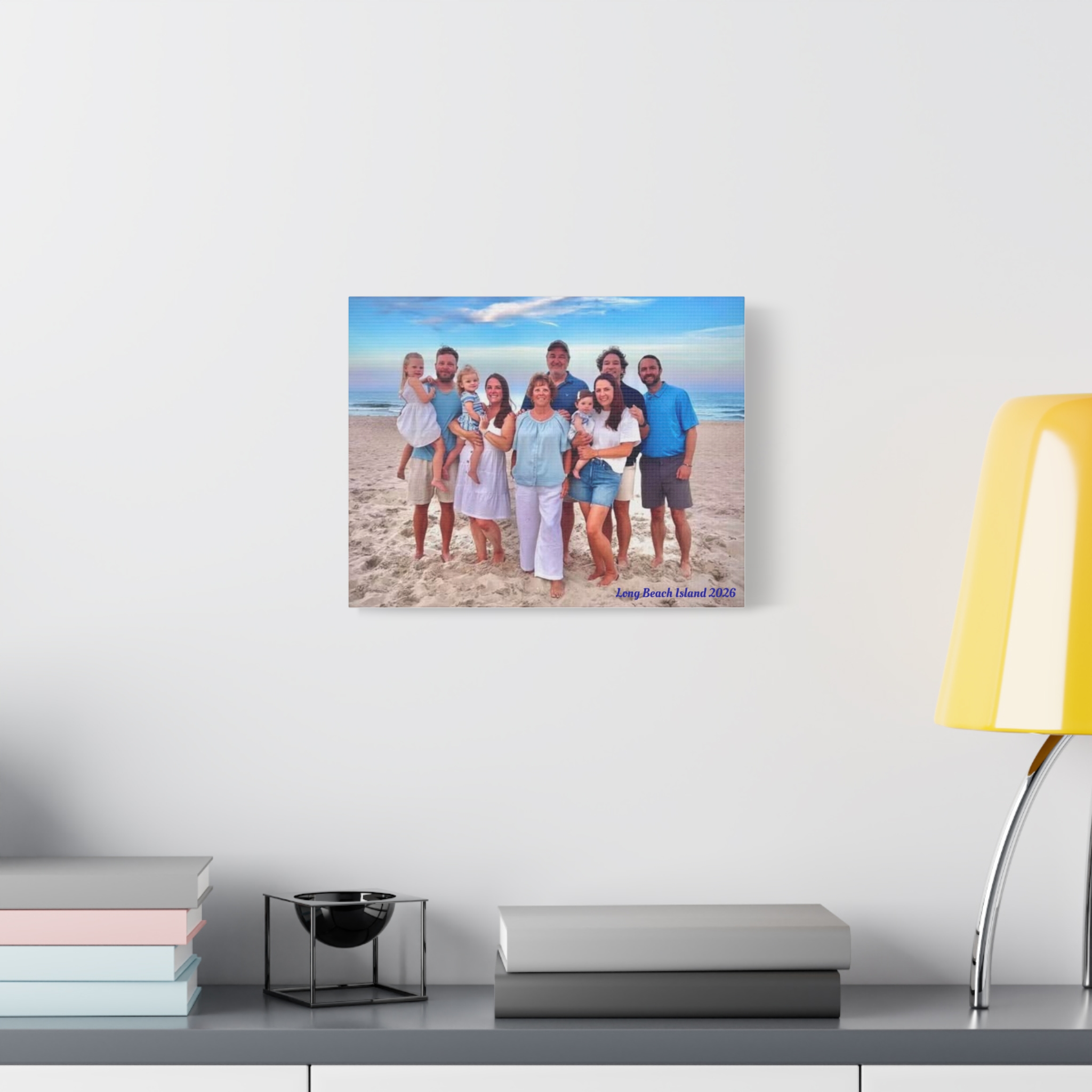 Family Beach Photo Canvas Print - "Long Beach Island 2026" Stretched Matte Wall Art - Image 11