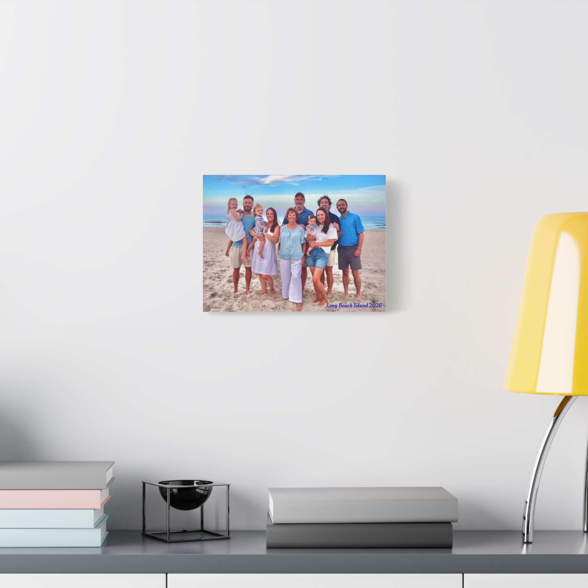 Family Beach Photo Canvas Print - "Long Beach Island 2026" Stretched Matte Wall Art - Image 7