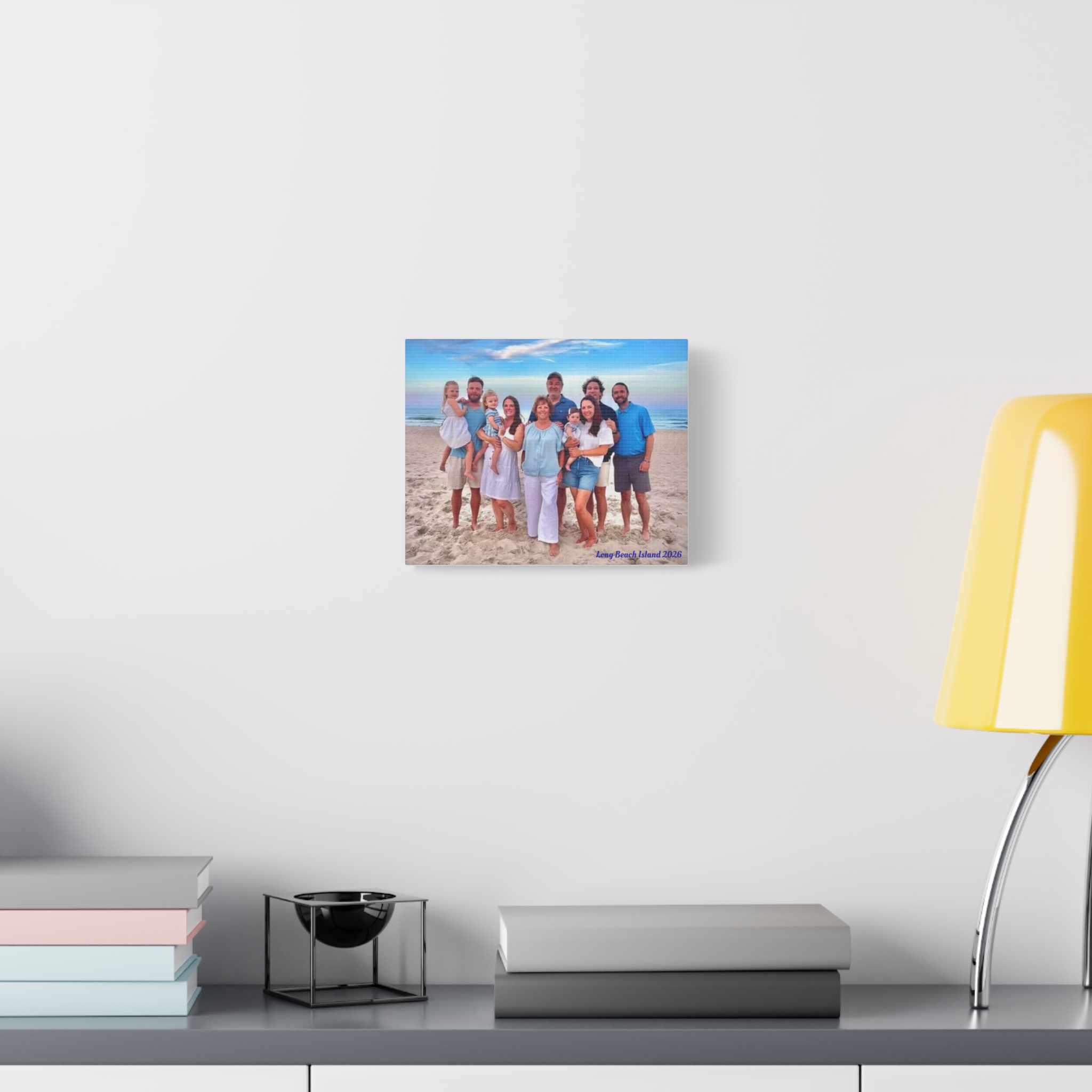 Family Beach Photo Canvas Print - "Long Beach Island 2026" Stretched Matte Wall Art - Image 3